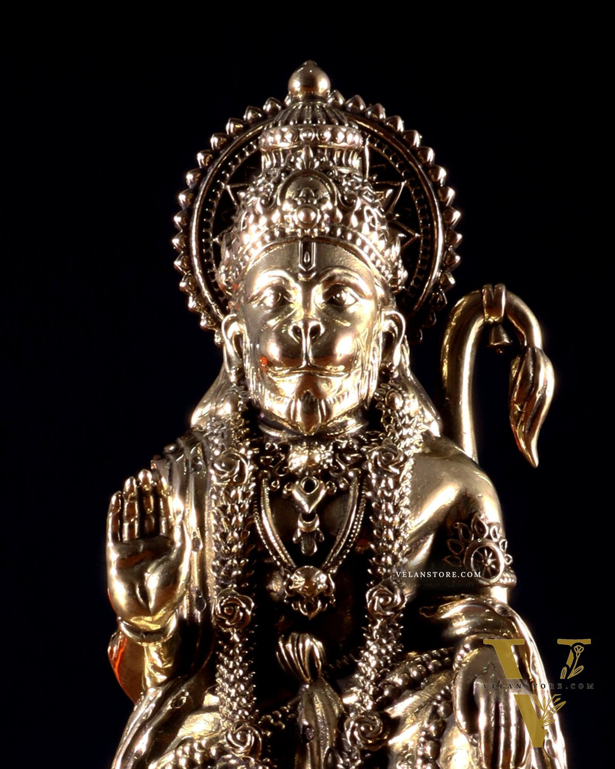 Pure Brass Superfine Lord Hanuman Idol – Intricate Carvings 5.5 inch