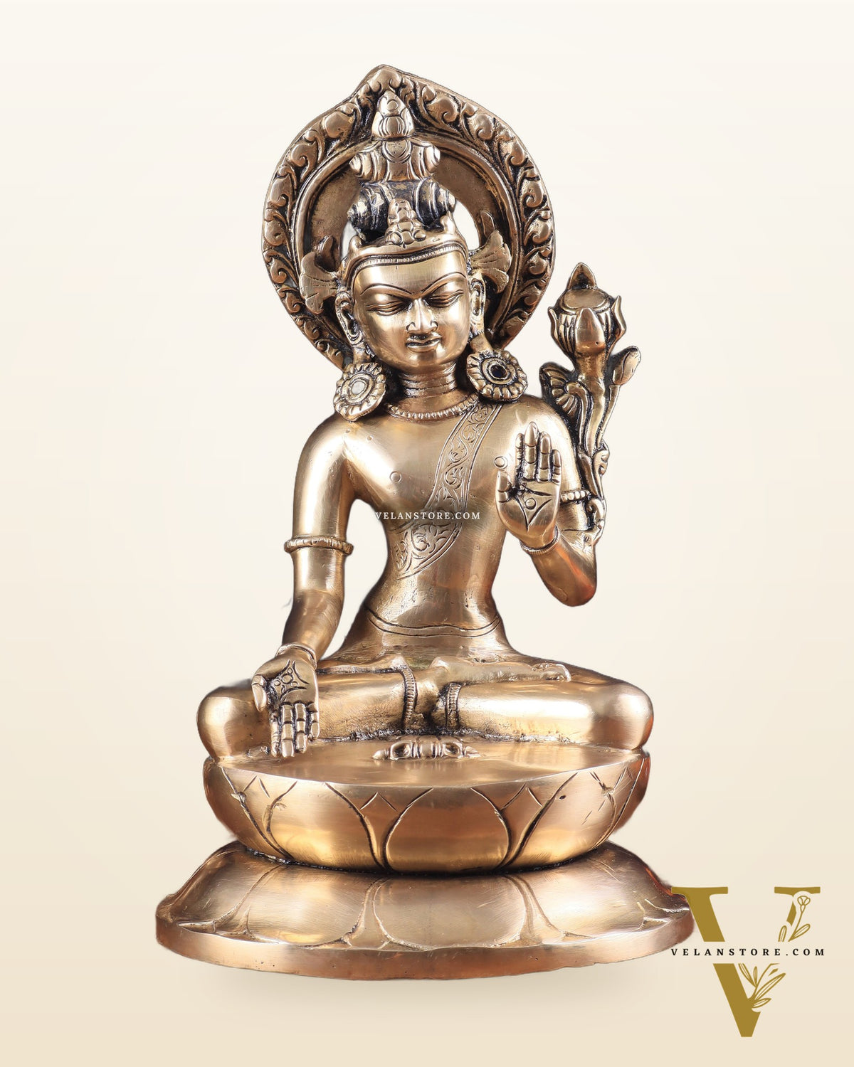 Pure Brass Superfine Lord Indra Dev Unique Statue 12 inch