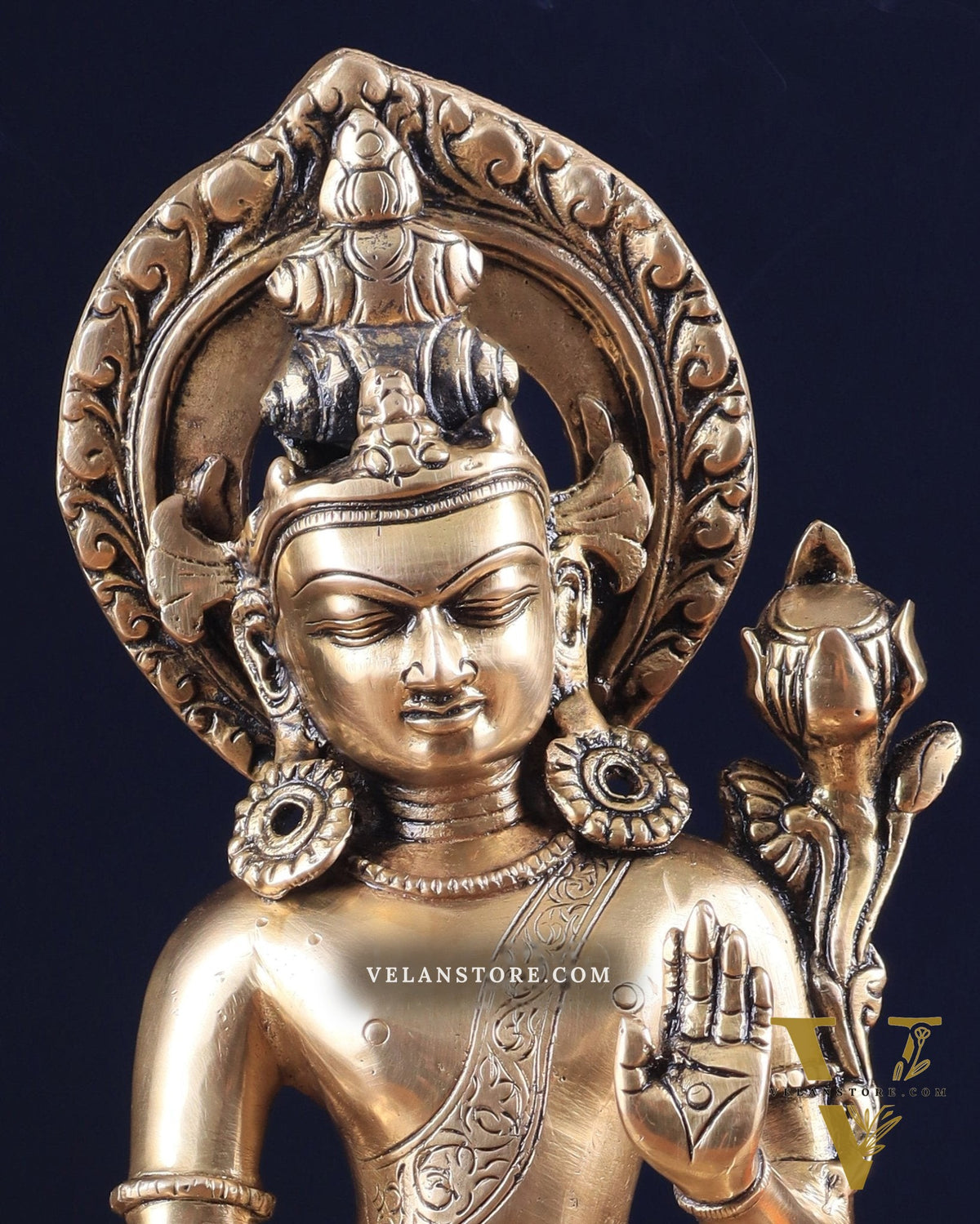 Pure Brass Superfine Lord Indra Dev Unique Statue 12 inch