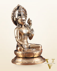 Pure Brass Superfine Lord Indra Dev Unique Statue 12 inch