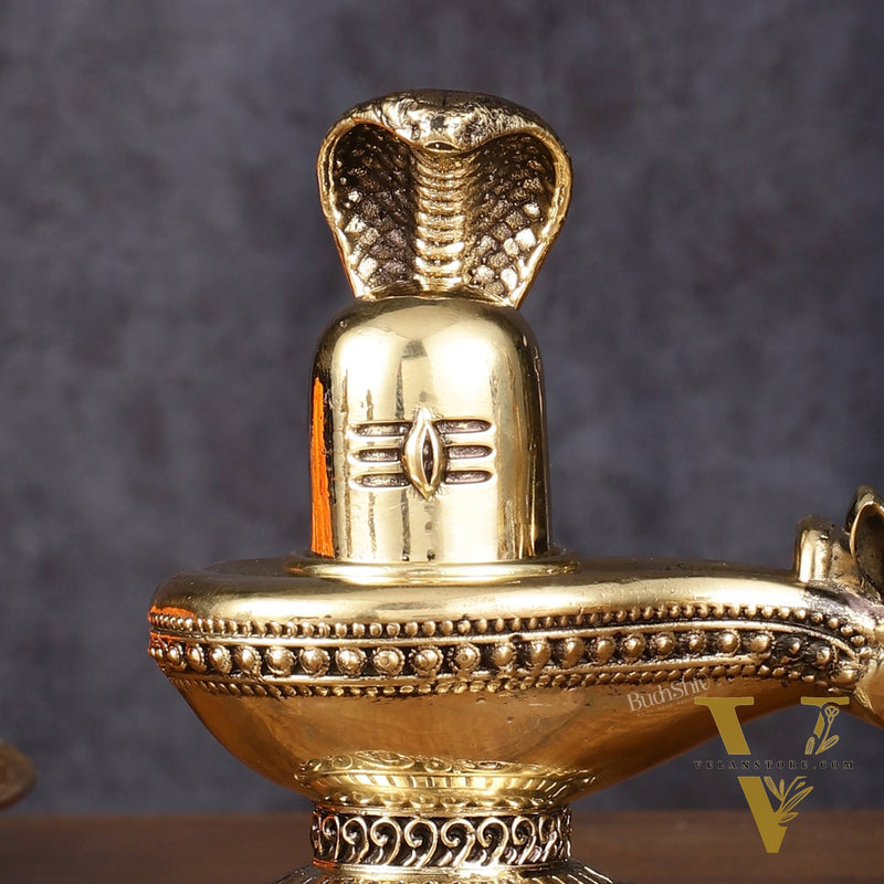 Pure Brass Superfine Lord Shiva Lingam - 5 Inch