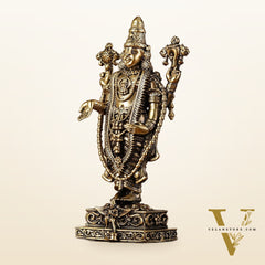 Pure Brass Superfine Lord Tirupati Balaji Idol - 6"
