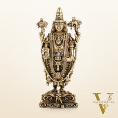 Pure Brass Superfine Lord Tirupati Balaji Idol - 6"