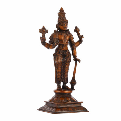 Pure Brass Superfine Lord Vishnu Standing Statue - 12"