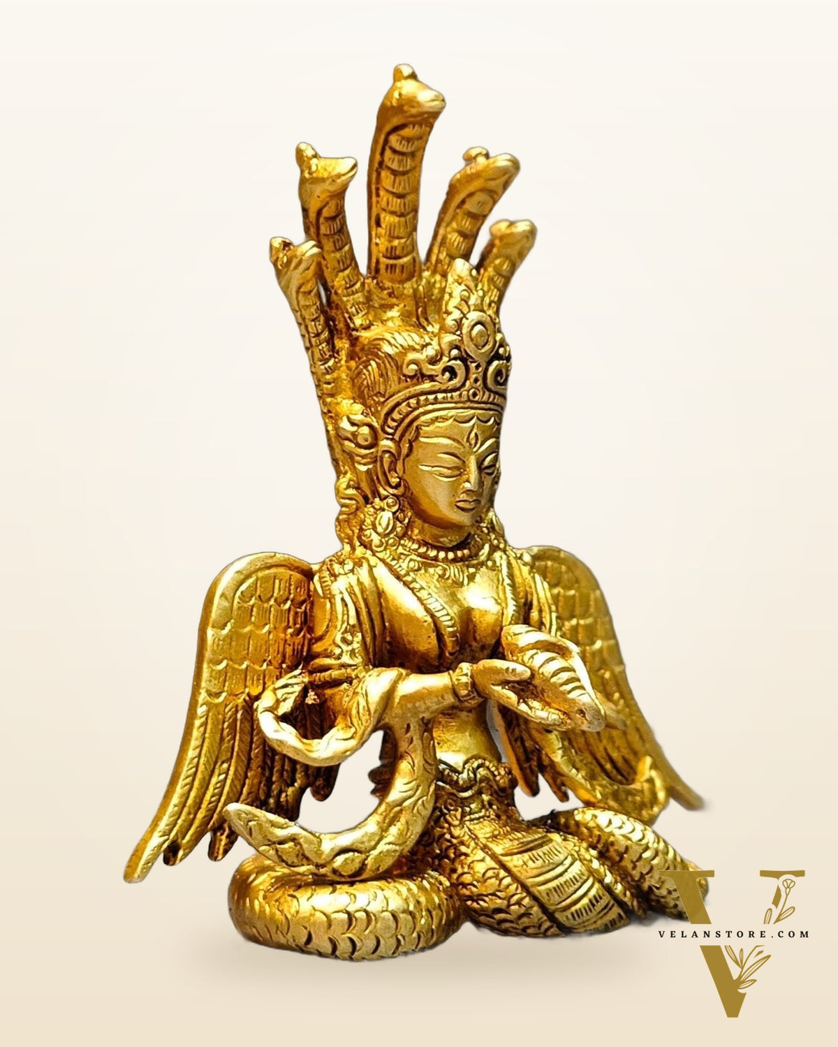 Pure Brass Superfine Naaga Kanya Idol | 5.5"