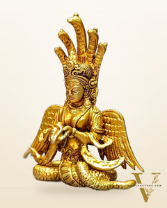 Pure Brass Superfine Naaga Kanya Idol | 5.5"