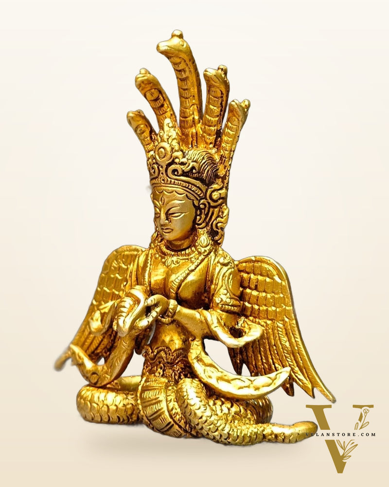 Pure Brass Superfine Naaga Kanya Idol | 5.5"