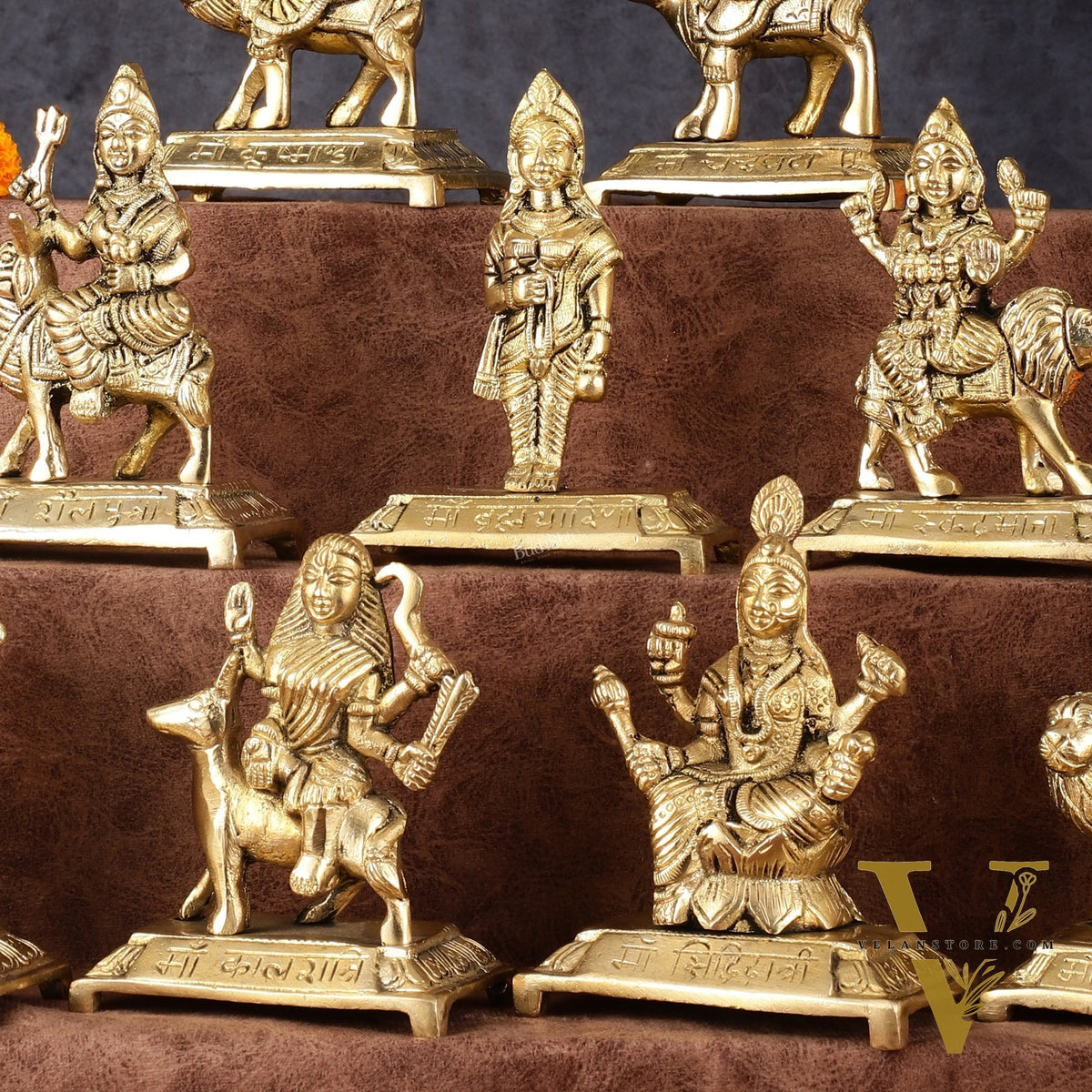 Pure Brass Superfine Navdurga Idols - 5 Inch