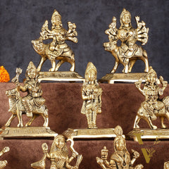 Pure Brass Superfine Navdurga Idols - 5 Inch