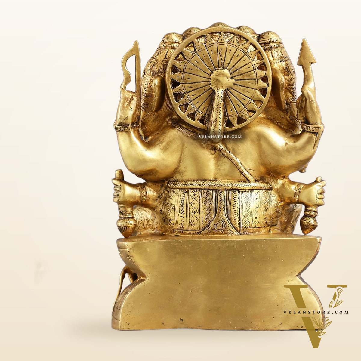 Pure Brass Superfine Panchmukhi Ganesha Statue - 11 inch