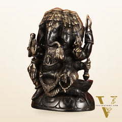 Pure Brass Superfine Panchmukhi Ganesha Statue 11"