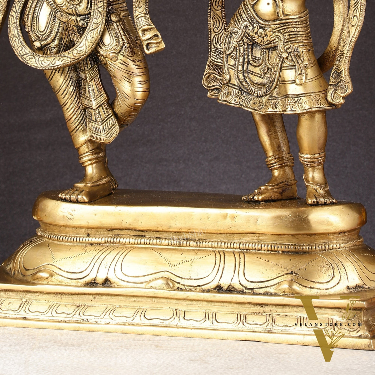 Pure Brass Superfine Radha Krishna Idols - 18 inch