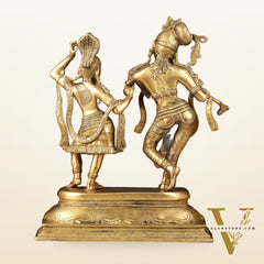 Pure Brass Superfine Radha Krishna Idols - 18 inch