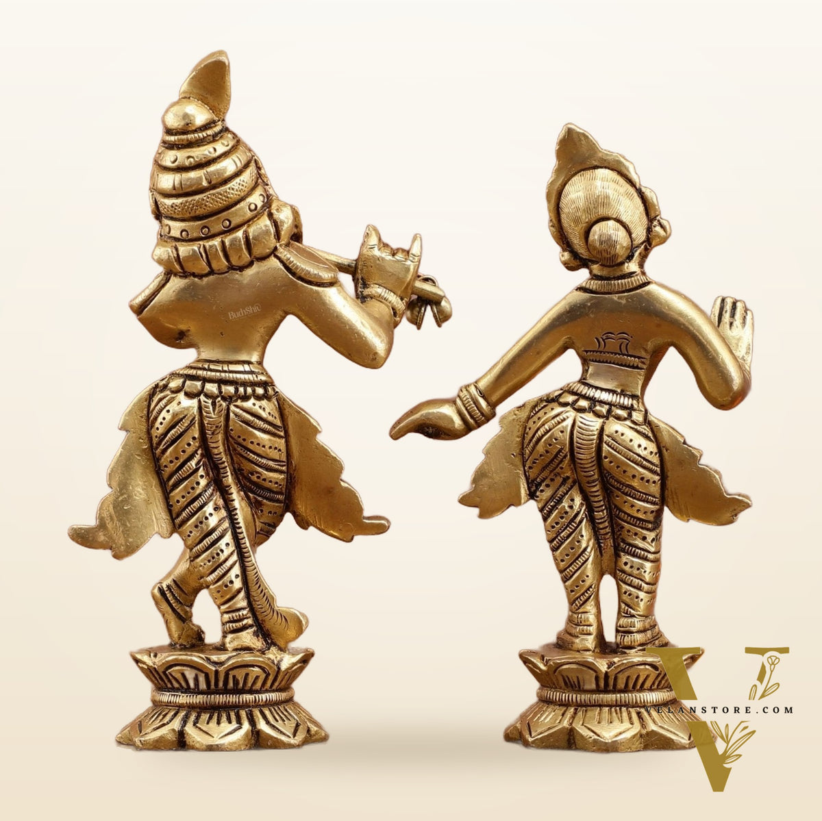 Pure brass Superfine Radha krishna idols pair 5"