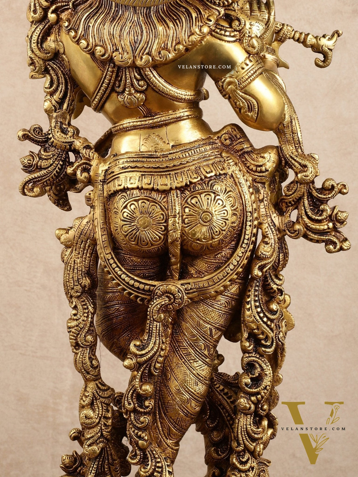 Pure Brass Superfine Radha Krishna Statue | 30" pair