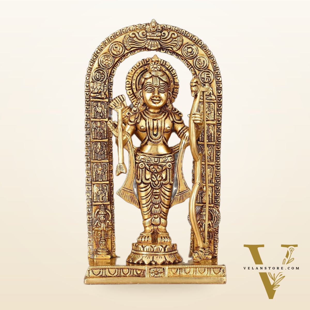 Pure Brass Superfine Ram Lalla Statue - 10" Divine Sculpture