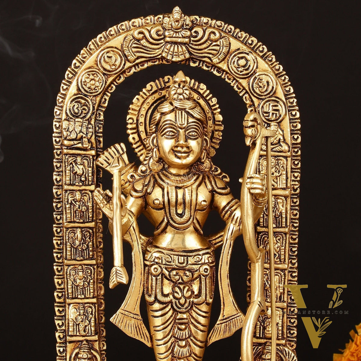 Pure Brass Superfine Ram Lalla Statue - 10" Divine Sculpture