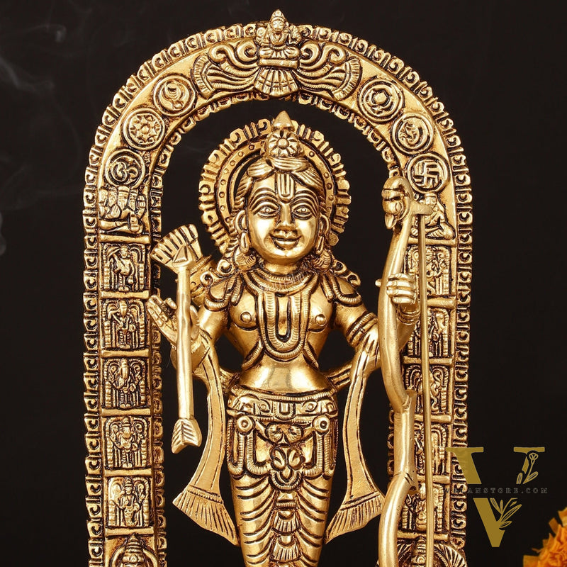 Pure Brass Superfine Ram Lalla Statue - 10" Divine Sculpture