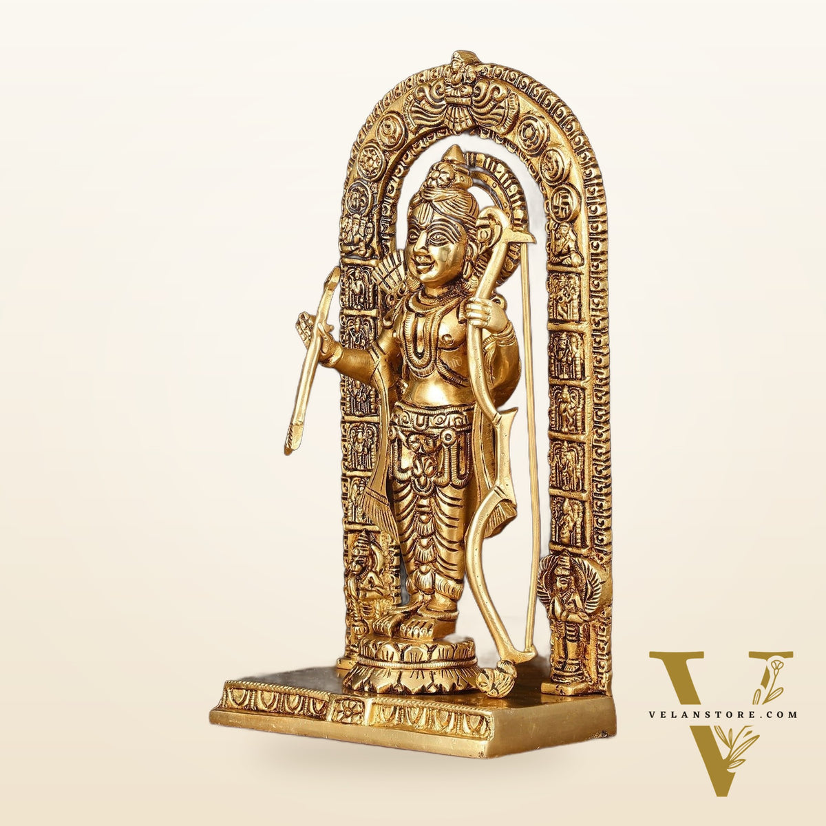 Pure Brass Superfine Ram Lalla Statue - 10" Divine Sculpture