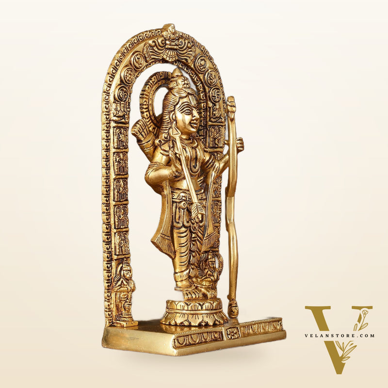 Pure Brass Superfine Ram Lalla Statue - 10" Divine Sculpture