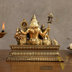 Pure Brass Superfine Shiv Parivar Idol - 6 inch