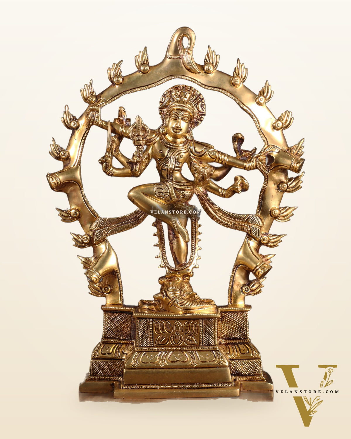 Pure Brass Superfine Shiva Gaja Samhara Murthy 12 inch