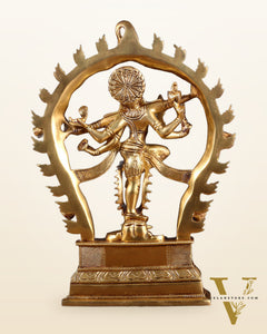 Pure Brass Superfine Shiva Gaja Samhara Murthy 12 inch
