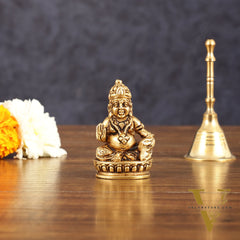 Pure Brass Superfine Small Kuber Idol - 2.5" Height