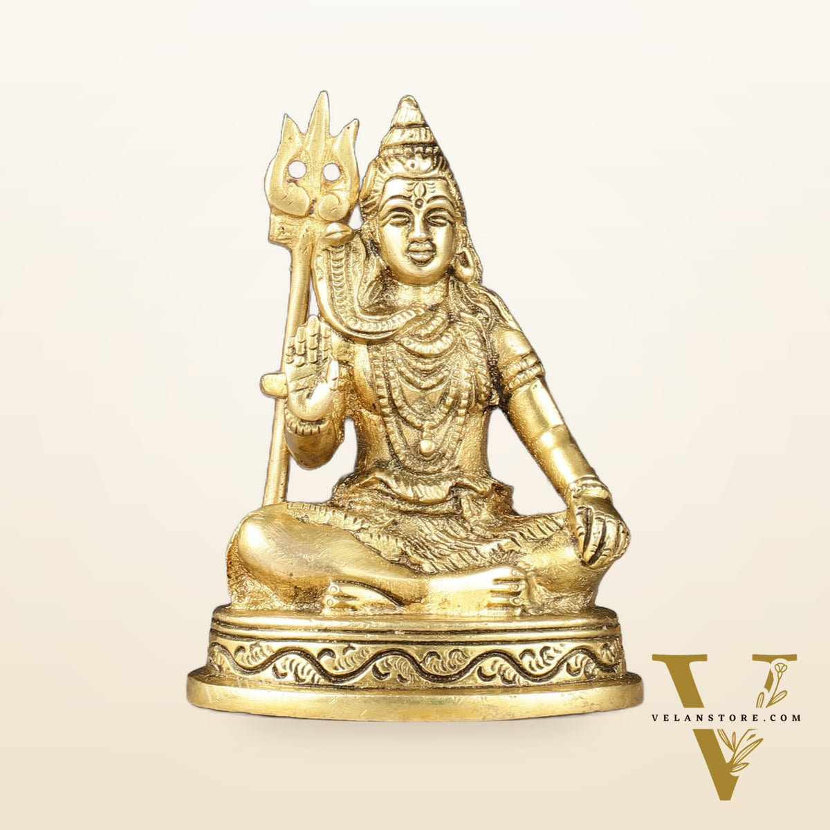 Pure Brass Superfine Small Lord Shiva Idol - 4"