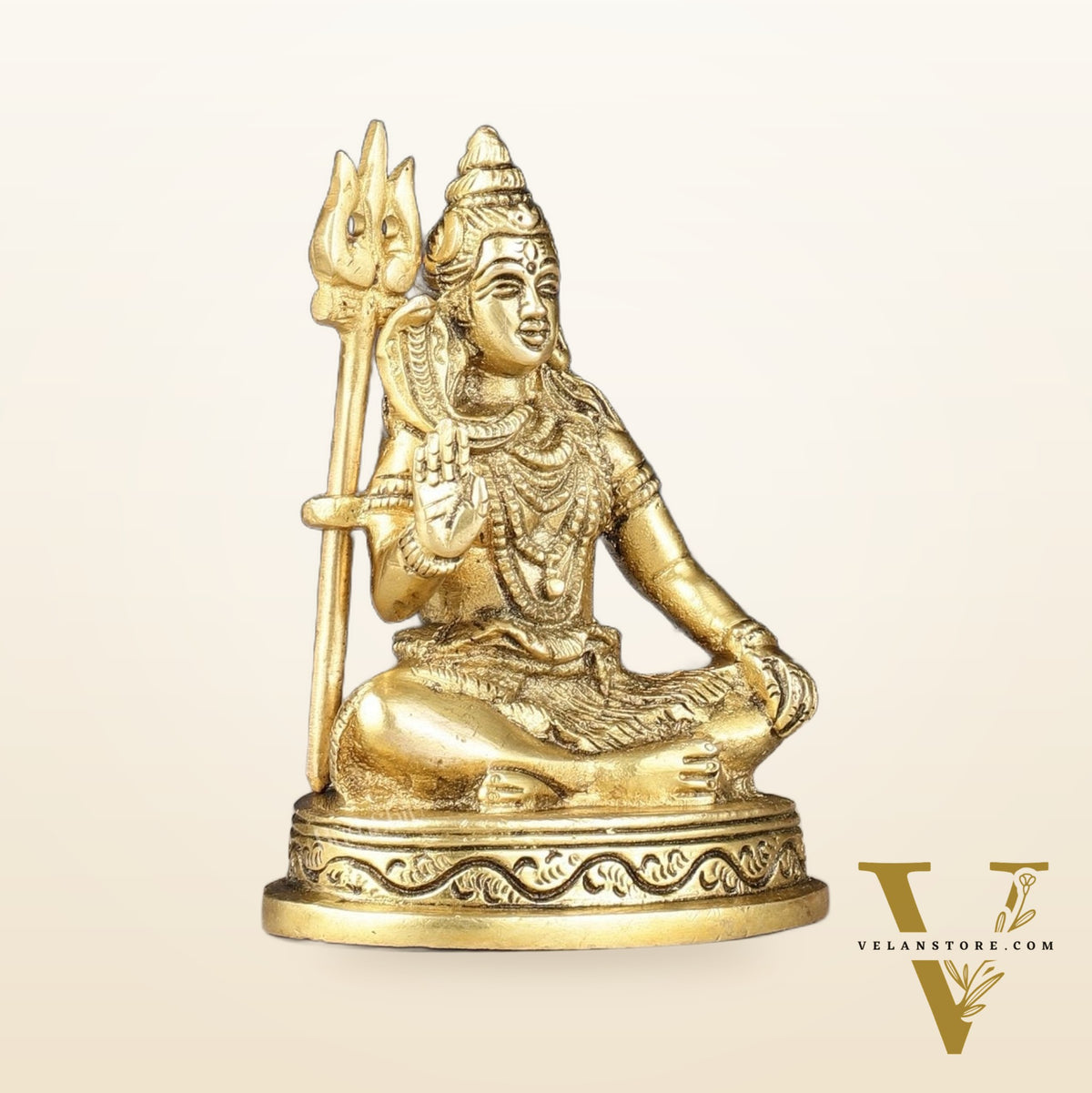 Pure Brass Superfine Small Lord Shiva Idol - 4"
