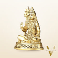 Pure Brass Superfine Small Lord Shiva Idol - 4"