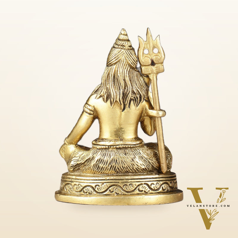 Pure Brass Superfine Small Lord Shiva Idol - 4"