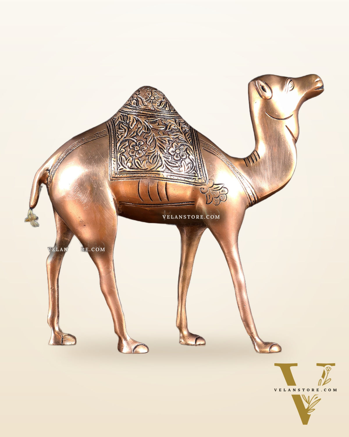 Pure Brass Superfine Standing Camel – The Ship of the Desert | Vastu Approved Showpiece 10.5 inch