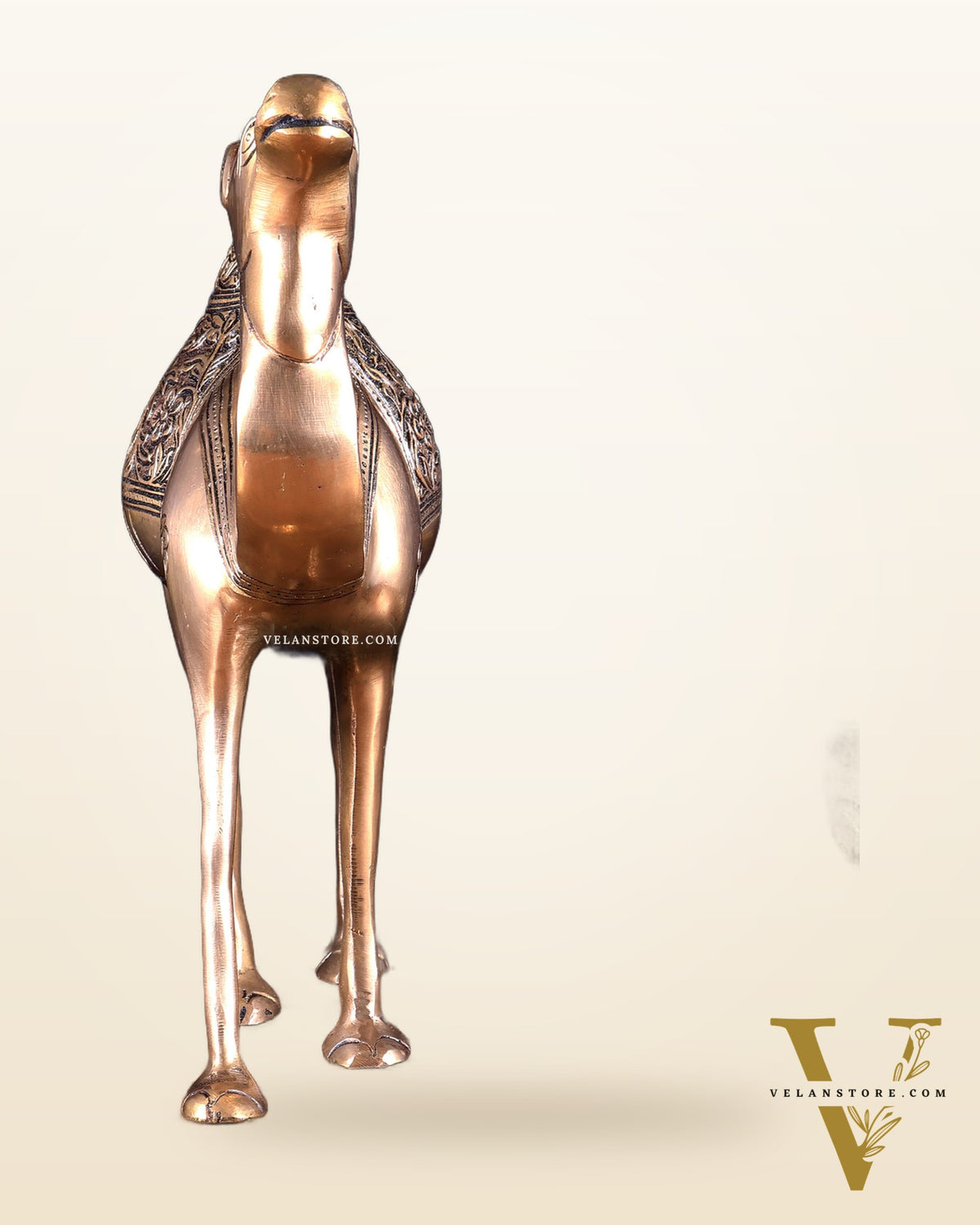 Pure Brass Superfine Standing Camel – The Ship of the Desert | Vastu Approved Showpiece 10.5 inch