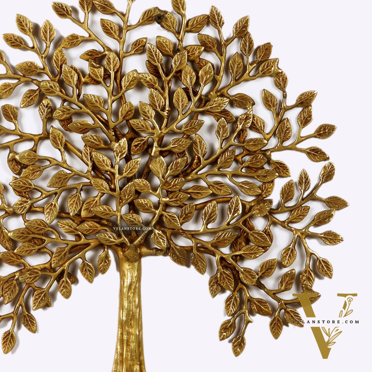 Pure Brass Superfine Wall Hanging Kalpavriksha Bodhi Tree with Roots 20 inch