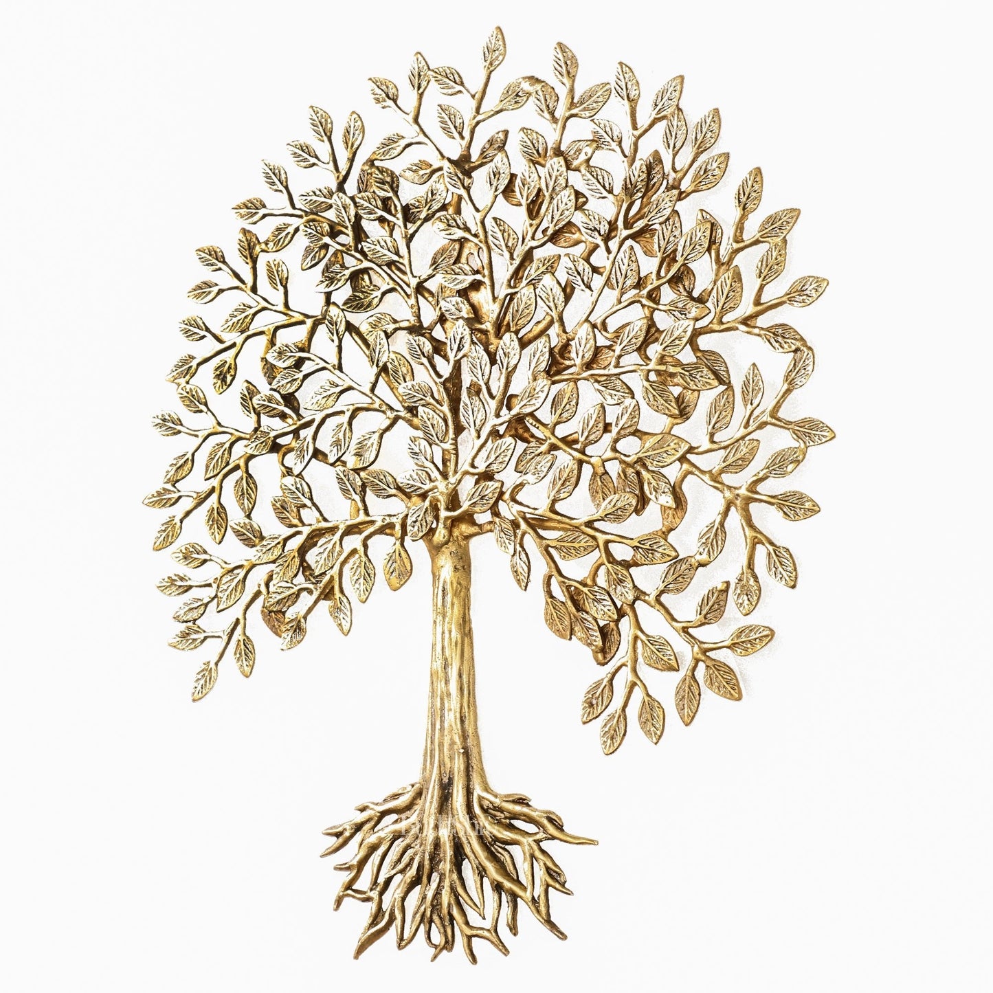 Pure Brass Superfine Wall Hanging Kalpavriksha Bodhi Tree with Roots 20 inch
