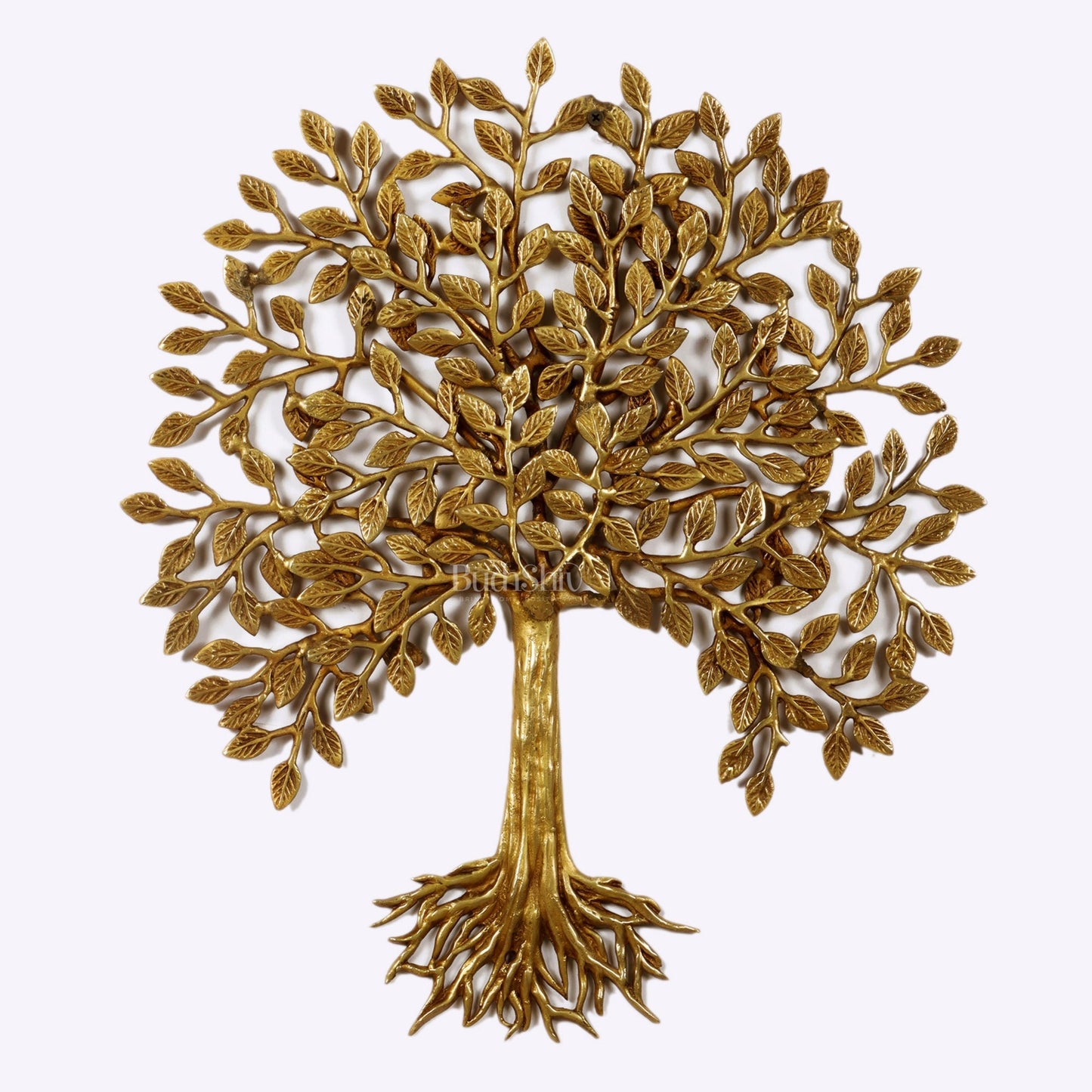 Pure Brass Superfine Wall Hanging Kalpavriksha Bodhi Tree with Roots 20 inch