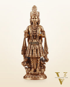 Pure Brass Swaminarayan Sahajanand Swami Superfine Idol – 7 Inch