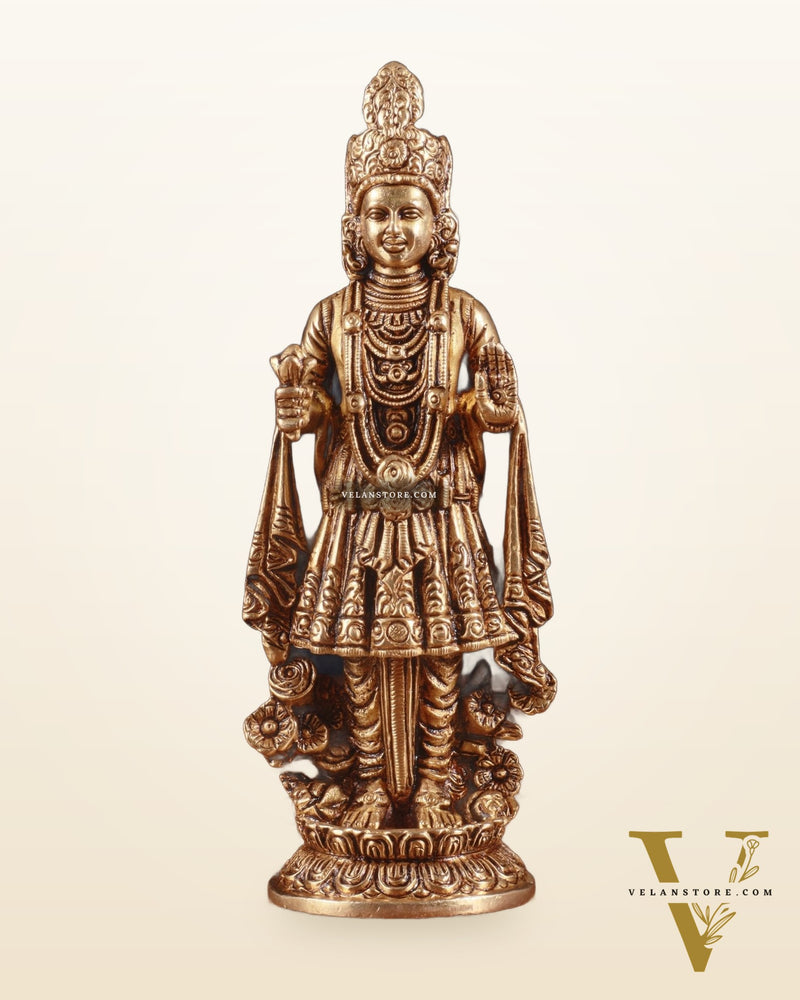 Pure Brass Swaminarayan Sahajanand Swami Superfine Idol – 7 Inch