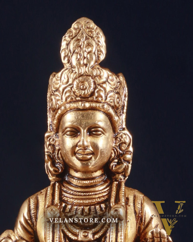 Pure Brass Swaminarayan Sahajanand Swami Superfine Idol – 7 Inch