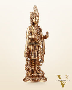 Pure Brass Swaminarayan Sahajanand Swami Superfine Idol – 7 Inch