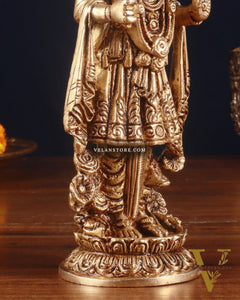 Pure Brass Swaminarayan Sahajanand Swami Superfine Idol – 7 Inch