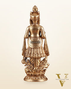 Pure Brass Swaminarayan Sahajanand Swami Superfine Idol – 7 Inch