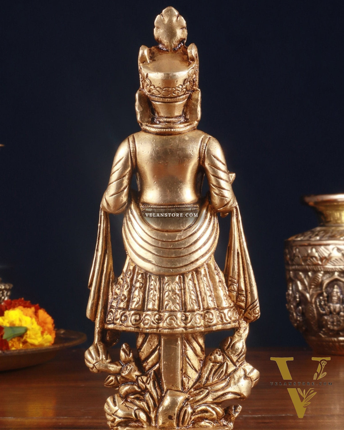 Pure Brass Swaminarayan Sahajanand Swami Superfine Idol – 7 Inch