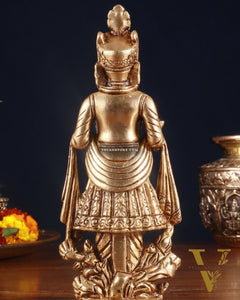 Pure Brass Swaminarayan Sahajanand Swami Superfine Idol – 7 Inch