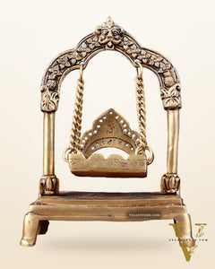 Pure Brass Swing Jhoola (Oonjal) for Home Temple 8"