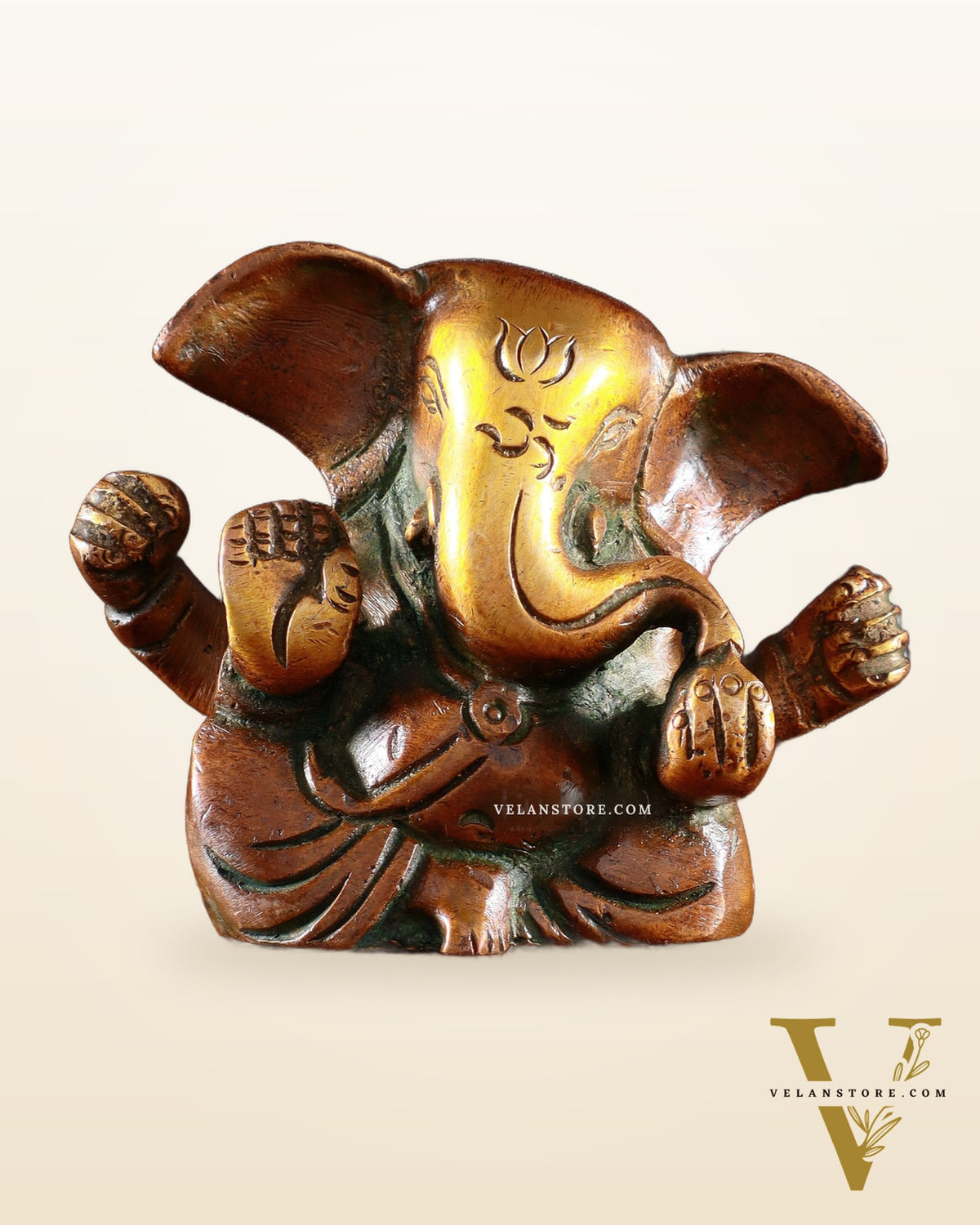 Pure Brass Tiny Appu Ganesha Miniature Idol – 2.5 "