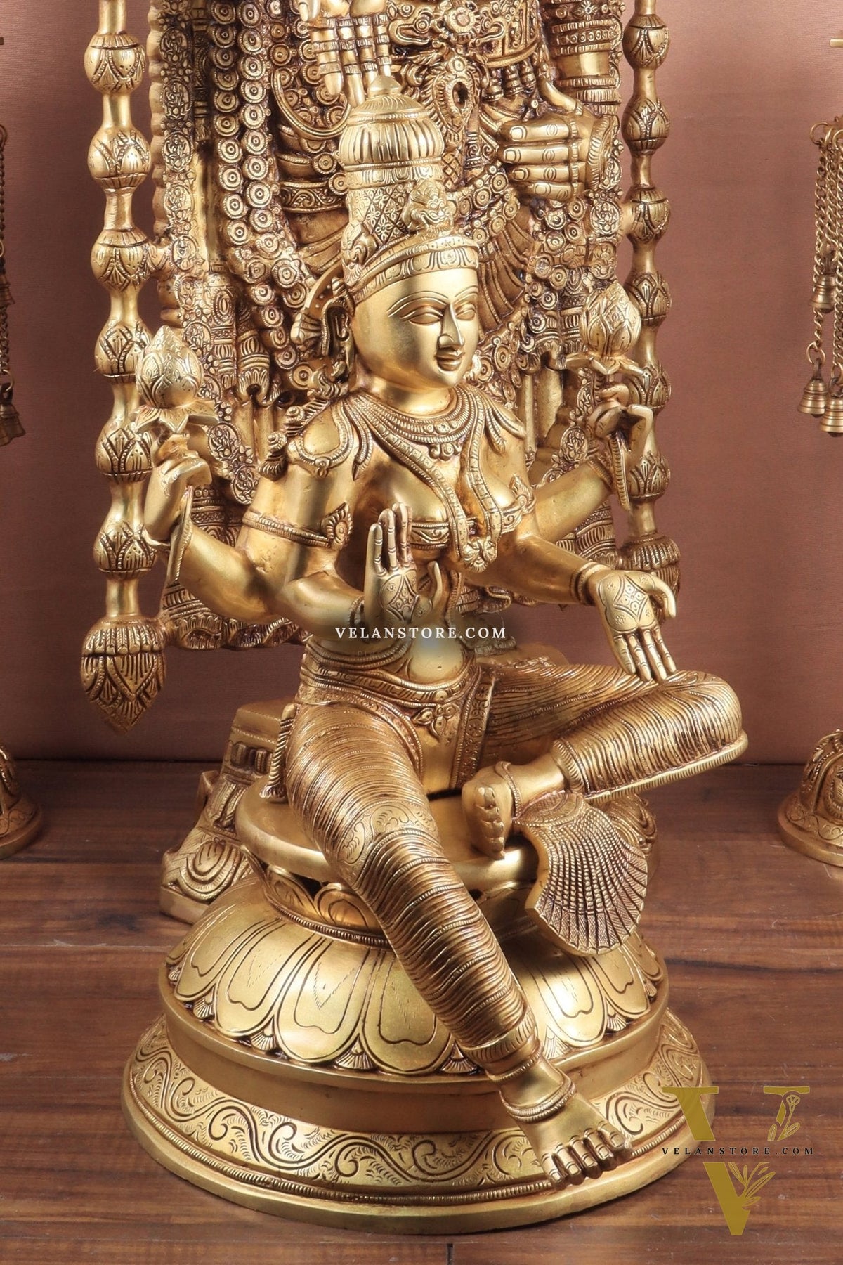 Pure Brass Tirupati Balaji & Goddess Lakshmi set 48"