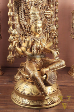 Pure Brass Tirupati Balaji & Goddess Lakshmi set 48"