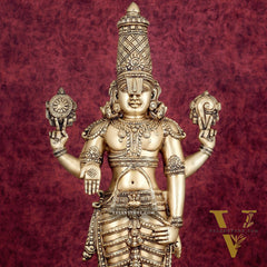 Pure Brass Tirupati Balaji Idol 33"